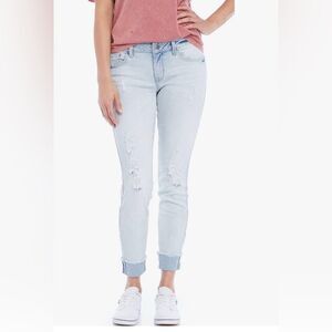 True Craft Blue Skinny Jeans Distressed Style